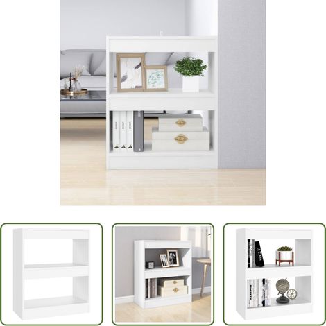 vidaXL Bücherregal Weiß - Bücherregal/Raumteiler Weiß 60x30x72 cm (1/5)