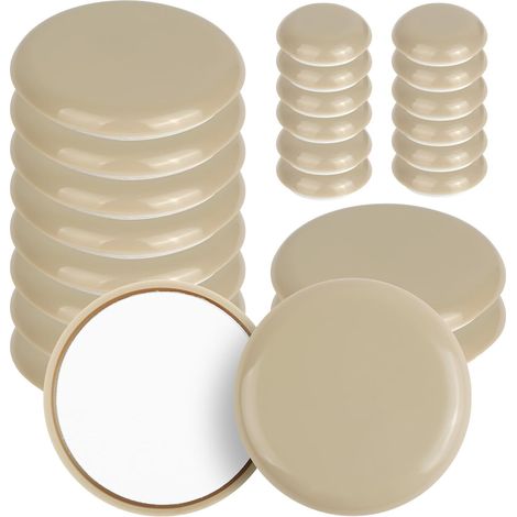 Patins Glisseurs Autocollants 24 Pièces, Coussinets Ronds pour Meubles, Protection Anti-Rayures Sol et Tapis, Lot (1/5)