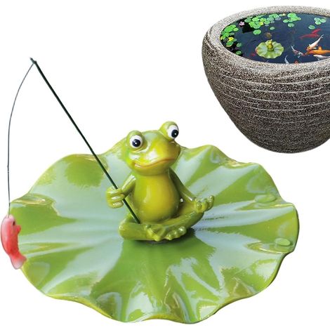 Teichdekoration wasserdichte Deko Ornamente im Angler Design
