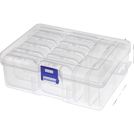 Organizador de joyas, diseño compacto, construcción de plástico resistente, 14 piezas (1 caja) (1/2)