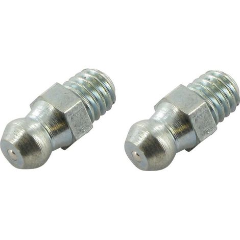 Lot de 4 graisseurs M6x1 angle 180° – Pour pompes à graisse manuelles et équipements hydrauliques – Tracteurs et engins agricoles