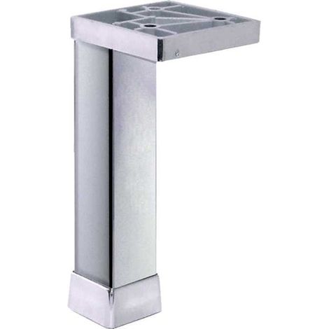 MASIDEF - PIEDINO CON FLANGIA QUADRA INMETALLO CROMO H120MM (1/2)