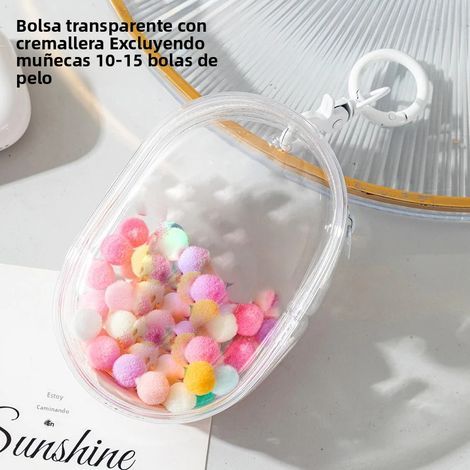 Transparente PVC-Vitrine für 10 cm große Plüschpuppen, Aufbewahrungstasche für Anime- und Cartoonfiguren (1/5)