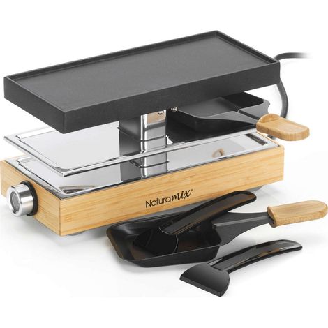 raclette/grill.2pers.2sartenes.44 - RAC.WOOD-2 - naturamix -