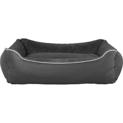 Cuccia Imbottita per Cani e Gatti 62x50x17cm in Poliestere Nuvola Grigio Scuro (1/5)