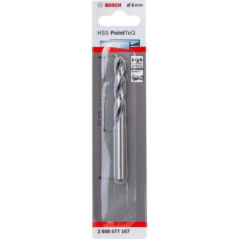 Accessories 1x Forets hélicoïdaux HSS PointTeQ (pour métal, 6 x 57 x 93 mm, accessoires pour perceuse-visseuse) (1/4)