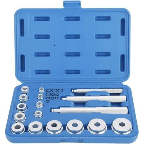 17-teiliges Radlager-Werkzeugset – Abzieher aus Aluminium – Inklusive Tragetasche – Adaptergrößen 10–30 mm – 17-teilig (1/5)