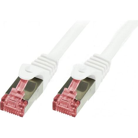 Cable reseau blanc 0.25m SFTP blinde RJ45 cat6