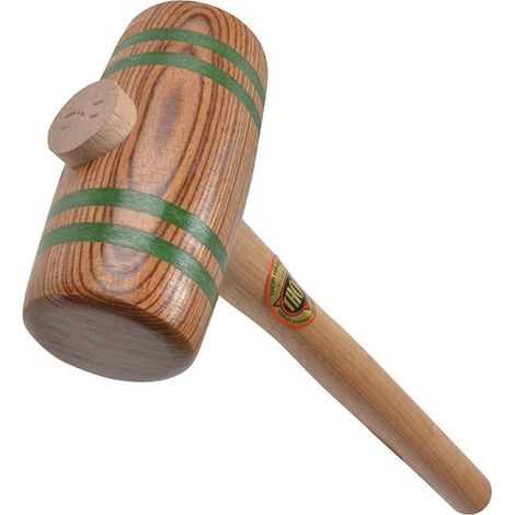 Thor 62-8070 Cylindrical Hardwood Mallet – 67mm Head, 800g, Durable Wooden Handle for Carpentry and Craftsmanship (1/3)