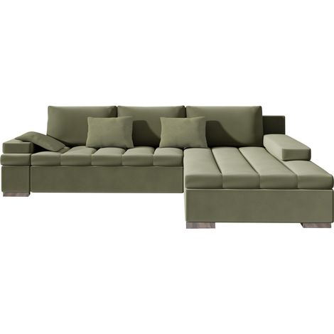 Sofá rinconero Comfivo 113, Magic Velvet 2243, Función de descanso, Almacenaje, 310x175x83cm, 0 (1/5)