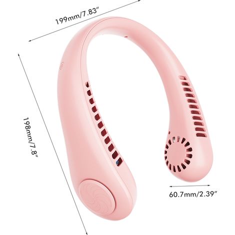 Ventilateur de cou portable mains libres, rechargeable et sans pales, puissant et silencieux, idéal pour le sport en extérieur, le bureau et les voyages. Parfait pour le sport, les voyages et le burea (1/5)