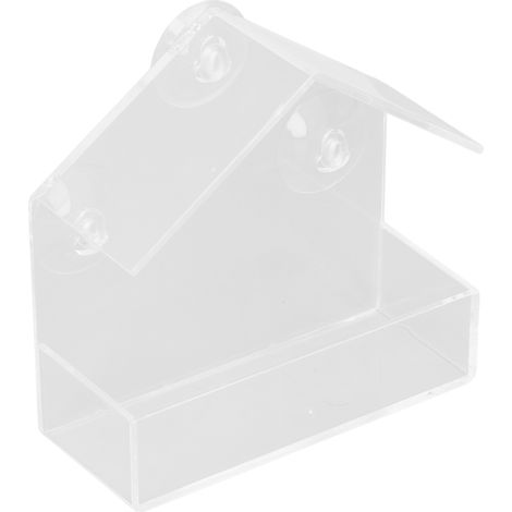 Mangeoire nichoir pratique et simple en acrylique pour oiseaux de compagnie, à installer à la fenêtre. (1/5)