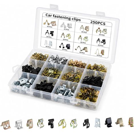 250 Pcs U-clips Fixation Voiture (1/5)