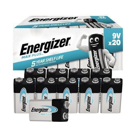 Energizer Batterie Max Plus E301323202 9V/E-Block/6LR61 20 St.