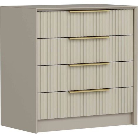Cassettiera Fanoos, 7 Cassetti, Apertura Scorrevole, Chiusura Scorrevole, 72x45x77h cm Grigio Cemento