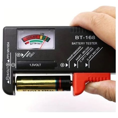 Piles AA/AAA/C/D/9 V/1.5 V, pile bouton universelle, code couleur, indicateur, testeur de tension, vérificateur (1/5)