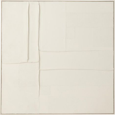 Tableau Déco "Log" 102x102cm Blanc (1/5)