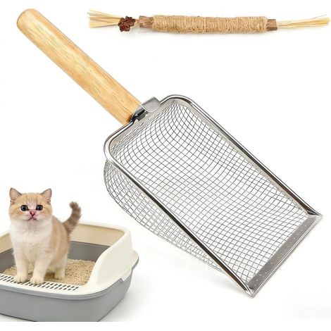 6 Pieces Metal Cat Litter Scoop, Stainless Steel Litter Scoop (1/5)