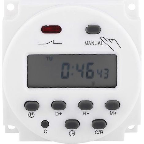 Minuterie numérique programmable hebdomadairement, relais électronique (1/5)