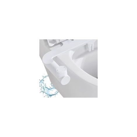 Bidet ultra sottile per WC – Doppio ugello autopulente retrattile – 3 modalità di pulizia – Pressione dell'acqua regolabile – Compatibile con WC standard (1/4)