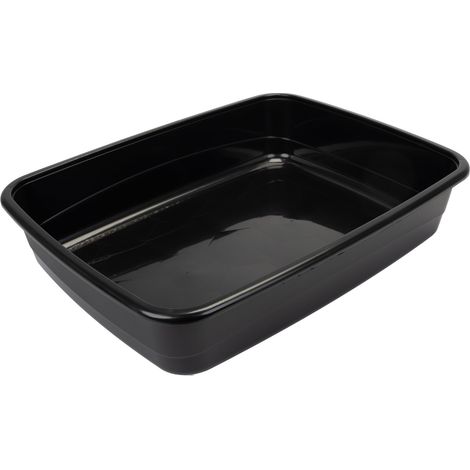 lettiera toilette gatto aperta ferplast "nip 30" nero 49,5x64,5x14,5 cm (1/5)