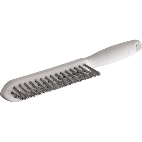 Spazzola per cuciture di collo, lunghezza 290 mm, filo di acciaio inossidabile ondulato da 0,35 mm, a 3 file