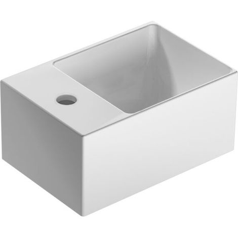 Lavabo in ceramica 30x20 cm Globo T-EDGE Le Lastre B6R31BI Bianco - Ceramica (1/4)