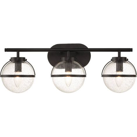Elstead Hinkley Hollis Schwarze Badezimmer-Wandleuchte, IP44 (1/5)