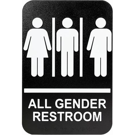 Panneau Toilette - ABS - Relief Braille - Pour Salle De Bains Et Espace Public - 1 Pièce (1/5)