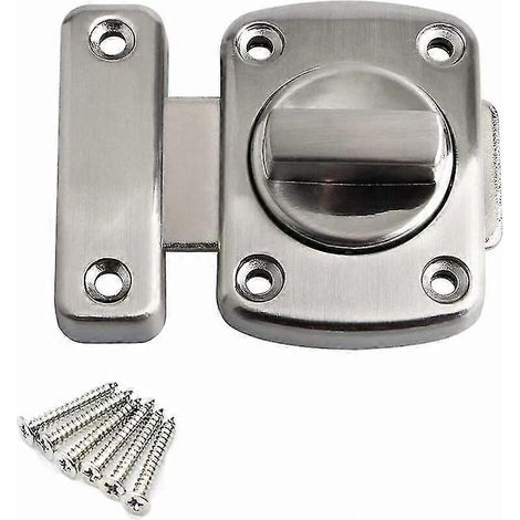 Riegel und Bolzen, Drehriegel, Terrassentürriegel, Sicherheitstürriegel, gebürstete Oberfläche, silber (1/5)
