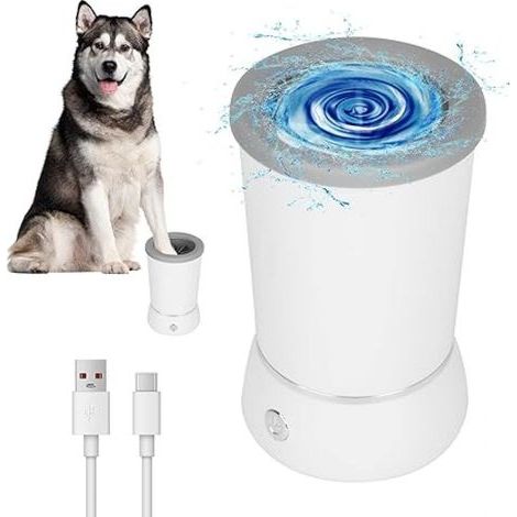 Paw Cleaner - Electric - Rechargeable - 2 Speeds - ABS + Food-Grade Silicone - For Dogs And Cats - 1 Piece (1/4)