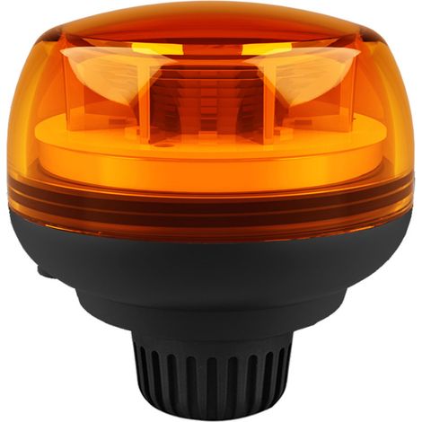 Mini-LED-Rundumleuchte, feststehend, Gewindesockel, 12 V-24 V