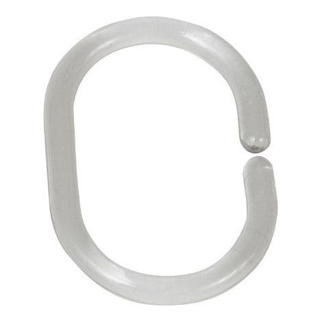 Anillo de cortina de ducha, transparente, 12-er Sy (1/2)