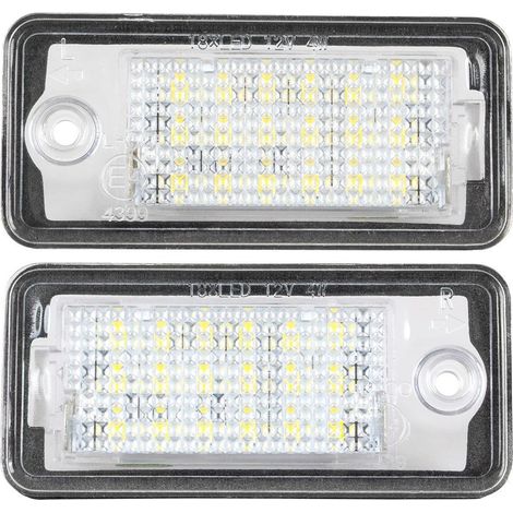 Juego de 2 luces LED para matr铆cula de Audi A3, A4, A6, A8 y Q7