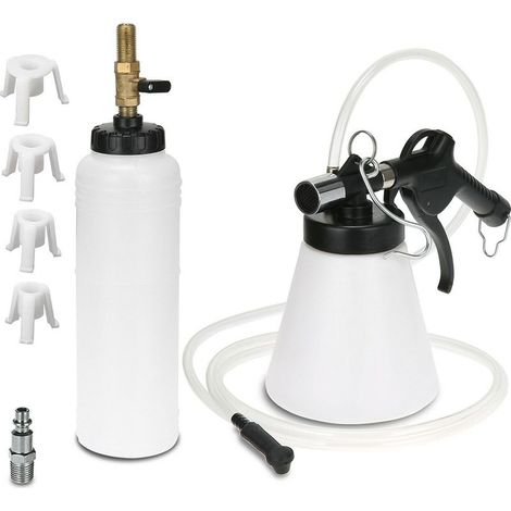 Purgeur de Frein à air comprimé,1L Purgeur Liquide de Frein avec Bouteille de Recharge,Purge de Frein de Voiture Kit de Changement de Liquide de vidange,90-120PSI (1/5)