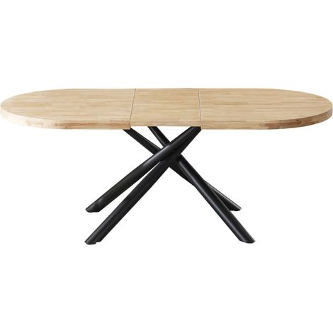 Mesa extensible Md-Senda acabado nordish/negro, 76cm(alto ) 160/200/240cm(ancho) 90cm(largo) (1/5)