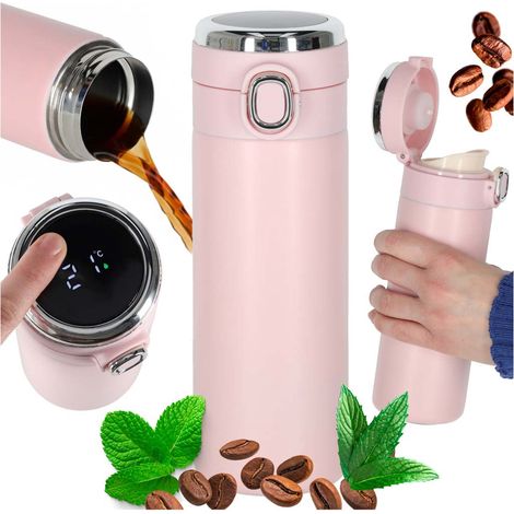 Insulated Travel Mug with LED Temp Display, 350 ml, Pink (1/5)