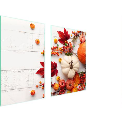 GLASSCHUTZPLATTE FÜR KÜCHE 65x52 KÜRBIS (1/5)