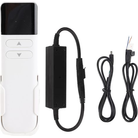 Ortviai Télécommande sans fil pour vérin linéaire CC 12/24 V, ABS ignifuge, portée 30 m, compatible portes, stores et portails (1/5)
