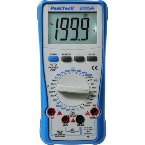 Multimetro digitale "PeakTech® P 2005 A" 2.000 conteggi 1000V (1/4)