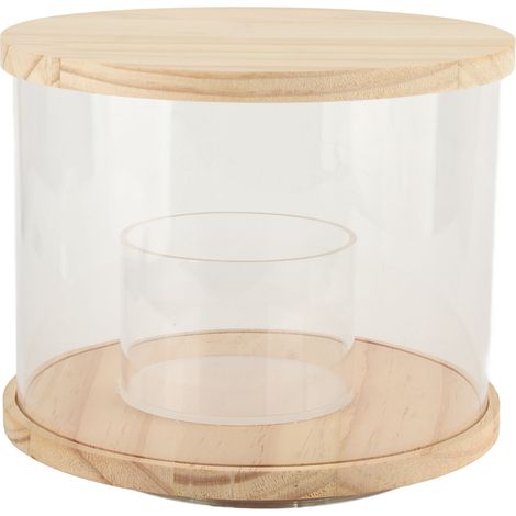 Boîte de rangement rotative pour céréales, distributeur de riz transparent à 6 compartiments en PP, pour la cuisine et le magasin, capacité de 6 kg (13,2 lb). (1/5)