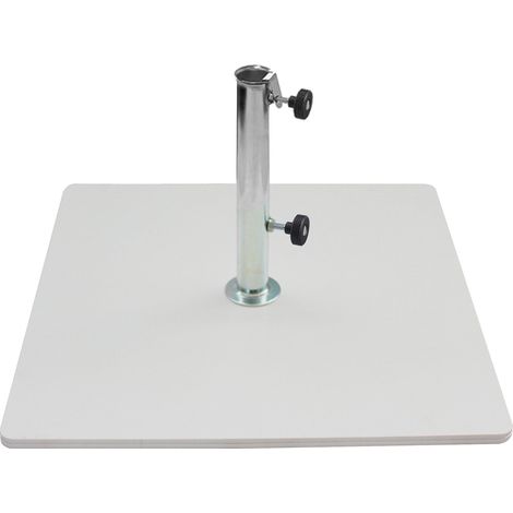 Base per Ombrellone da Giardino 60 Kg per Tubi Ø70mm in Metallo Bianco