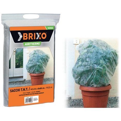 Sacchi Brixo Agrithermo TNT 150x360 cm (2 pz) – Cubierta antigelante para plantas de gran tamaño