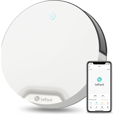 Lefant Roboterstaubsauger N1, 4500 Pa starke Saugleistung, 165 Minuten Laufzeit, leise Betrieb, automatische Aufladung, ideal für Tierhaare, harte Böden und Teppiche, exklusiv weiblicher Roboterstaubs (1/5)