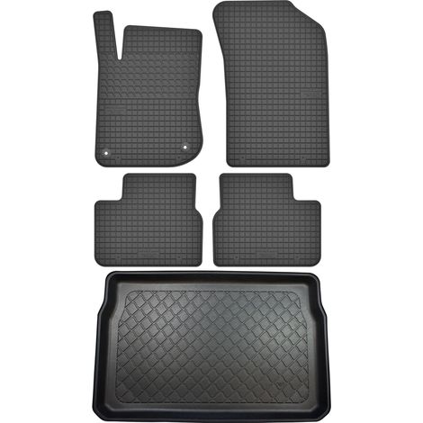 Ensemble de tapis de sol en caoutchouc pour Peugeot 208 Berline (03/2012 - 05/2019) + tapis de coffre (1/5)