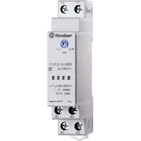Finder Dämmerungsschalter 1 St. 11.31.0.024.0000 Betriebsspannung:12 V, 24 V Empfindlichkeit Licht: