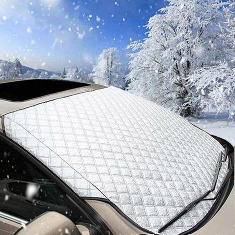 Auto-Windschutzscheibenabdeckung, Frostschutz-Autoabdeckung, Windschutzscheibenabdeckung Schutz vor Schnee, Eis und Sonne, Universal für Autos und SUVs, 140 x 90 cm (1/5)