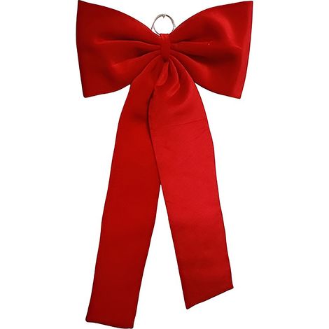 Fiocco grande in Tessuto rosso cm 112 per porta portoni entrata punta puntale per l'albero di natale ingressi ghirlanda fuoriporta lungo decorazione natalizia natale bar hotel