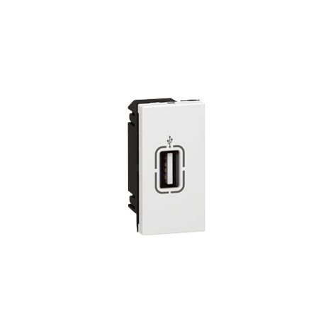 Prise Mosaic USB Femelle 1 Module Blanc LEGRAND 078761