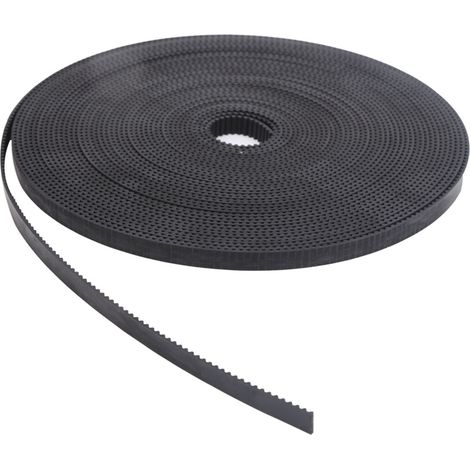 Geeignet für 2GT-6mm PU-Synchronriemen mit Stahlkern, industrieschwarz, 10 Meter. (1/3)
